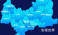 echarts咸宁市赤壁市geoJson地图局部颜色渐变代码演示